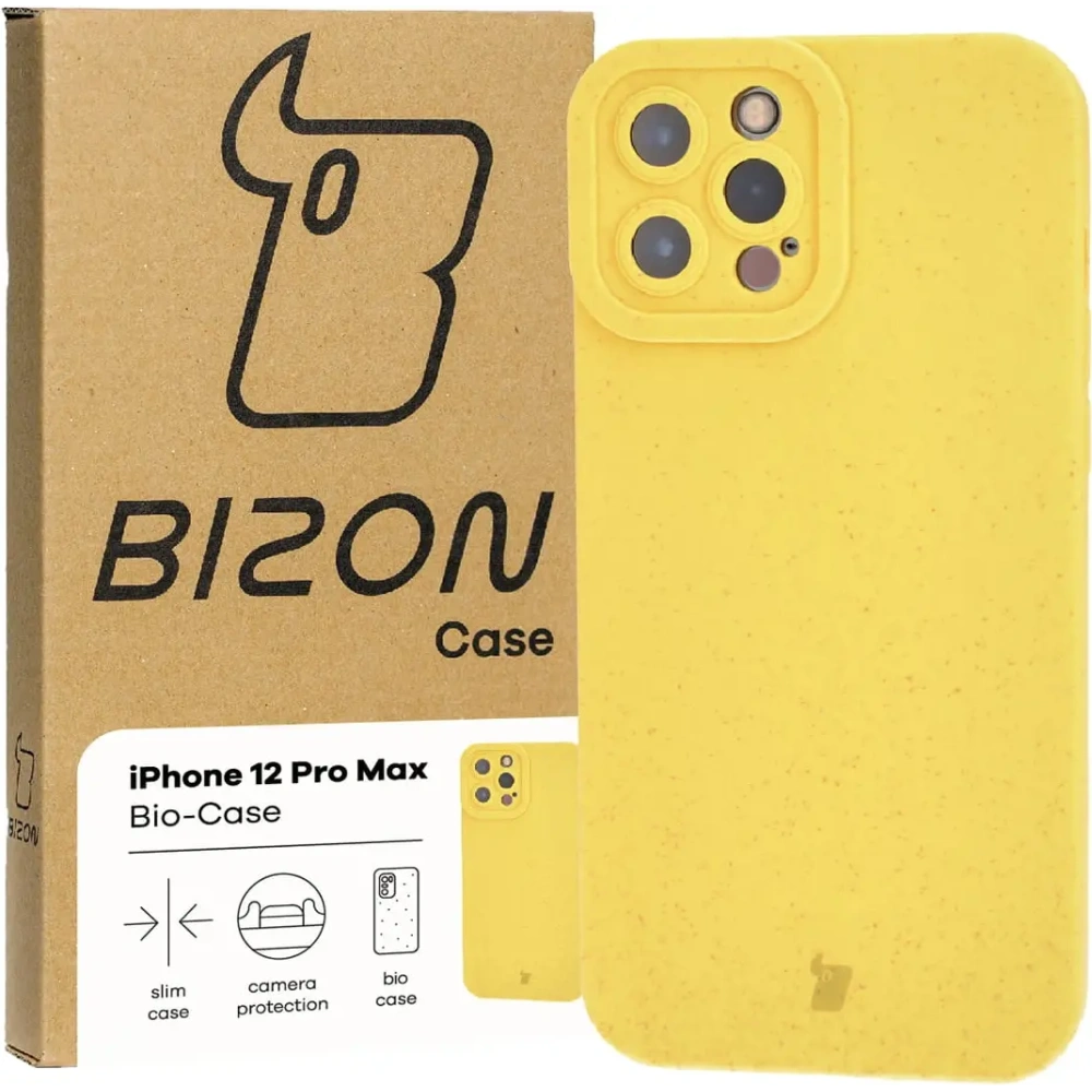Hurtownia GSM - Ekologické pouzdro Bizon Bio-Case pro Apple iPhone 12 Pro Max žluté - BIZ3215 - {ean13} - Hurt