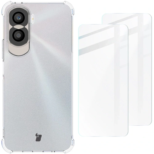 Etui Bizon Case Clear Pack do Honor 90 Lite przezroczyste
