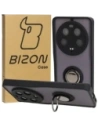 Etui s úchytem na prst Bizon Case Hybrid Ring pro Xiaomi 13 Ultra kouřové s černým rámečkem