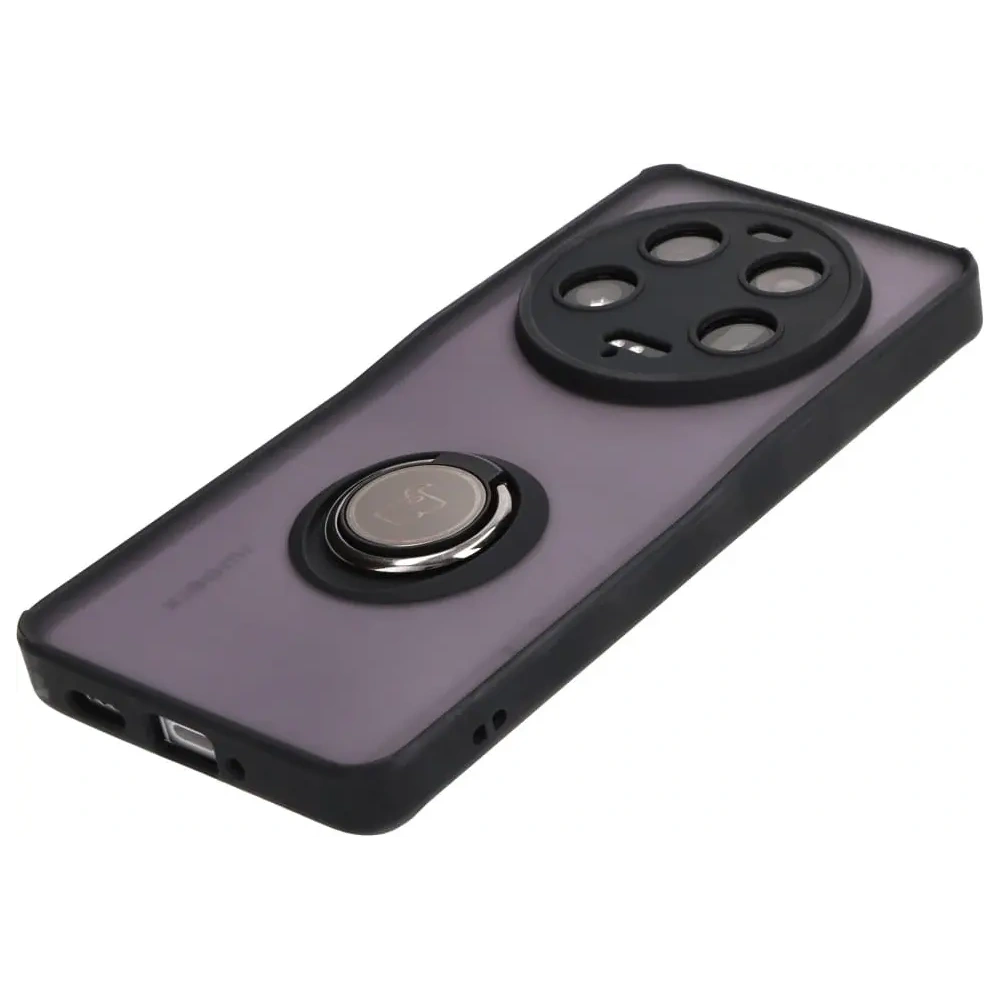 Hurtownia GSM - Etui z uchwytem na palec Bizon Case Hybrid Ring do Xiaomi 13 Ultra przydymione z czarną ramką - BIZ3219 - {ean13} - Hurt
