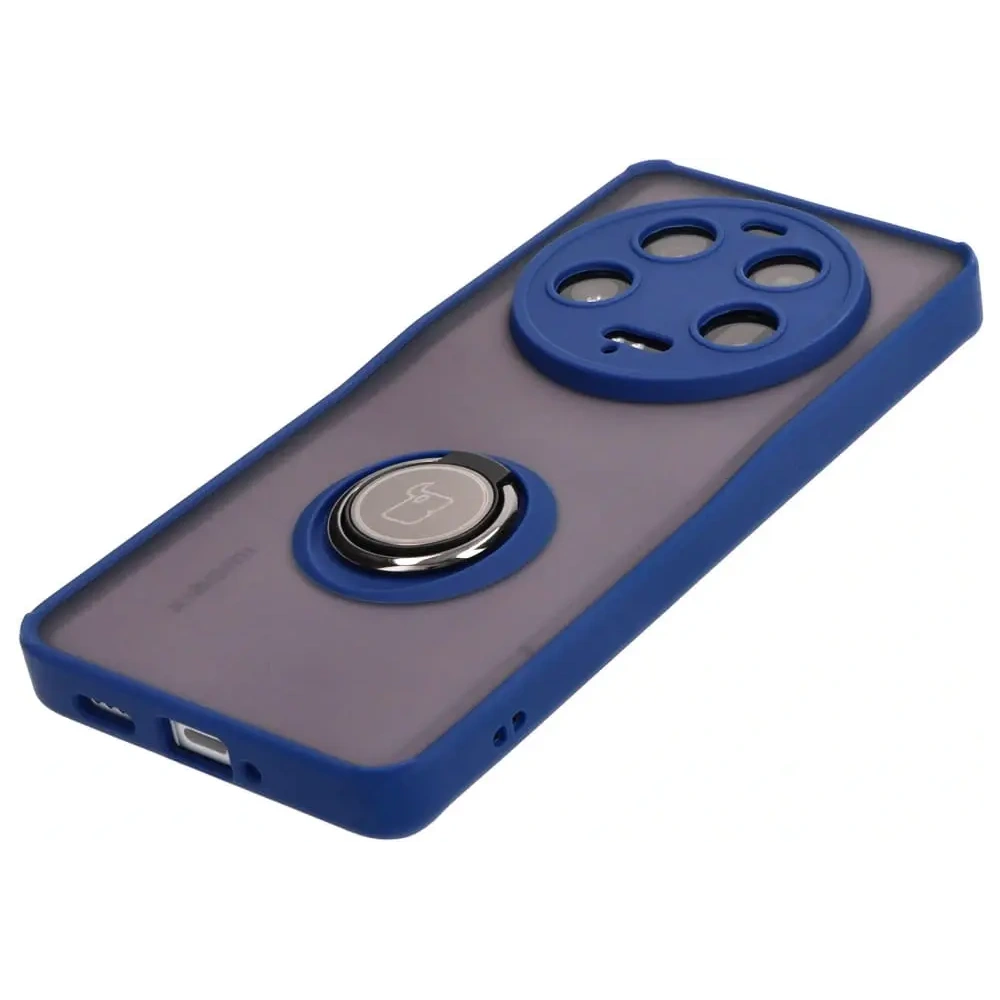 Hurtownia GSM - Bizon Case Hybrid Ring Xiaomi 13 Ultra fumuriu cu un cadru albastru marin - BIZ3220 - {ean13} - Hurt