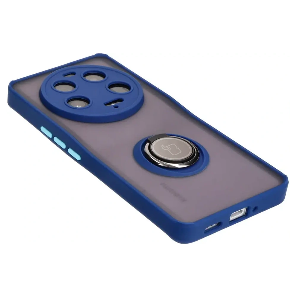 Hurtownia GSM - Bizon Case Hybrid Ring Xiaomi 13 Ultra fumuriu cu un cadru albastru marin - BIZ3220 - {ean13} - Hurt