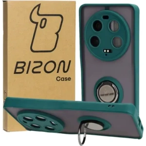Hurtownia GSM - Bizon Case Hybrid Ring Xiaomi 13 Ultra fumuriu cu un cadru verde închis - BIZ3221 - {ean13} - Hurt
