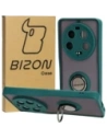 Bizon Case Hybrid Ring Xiaomi 13 Ultra fumuriu cu un cadru verde închis
