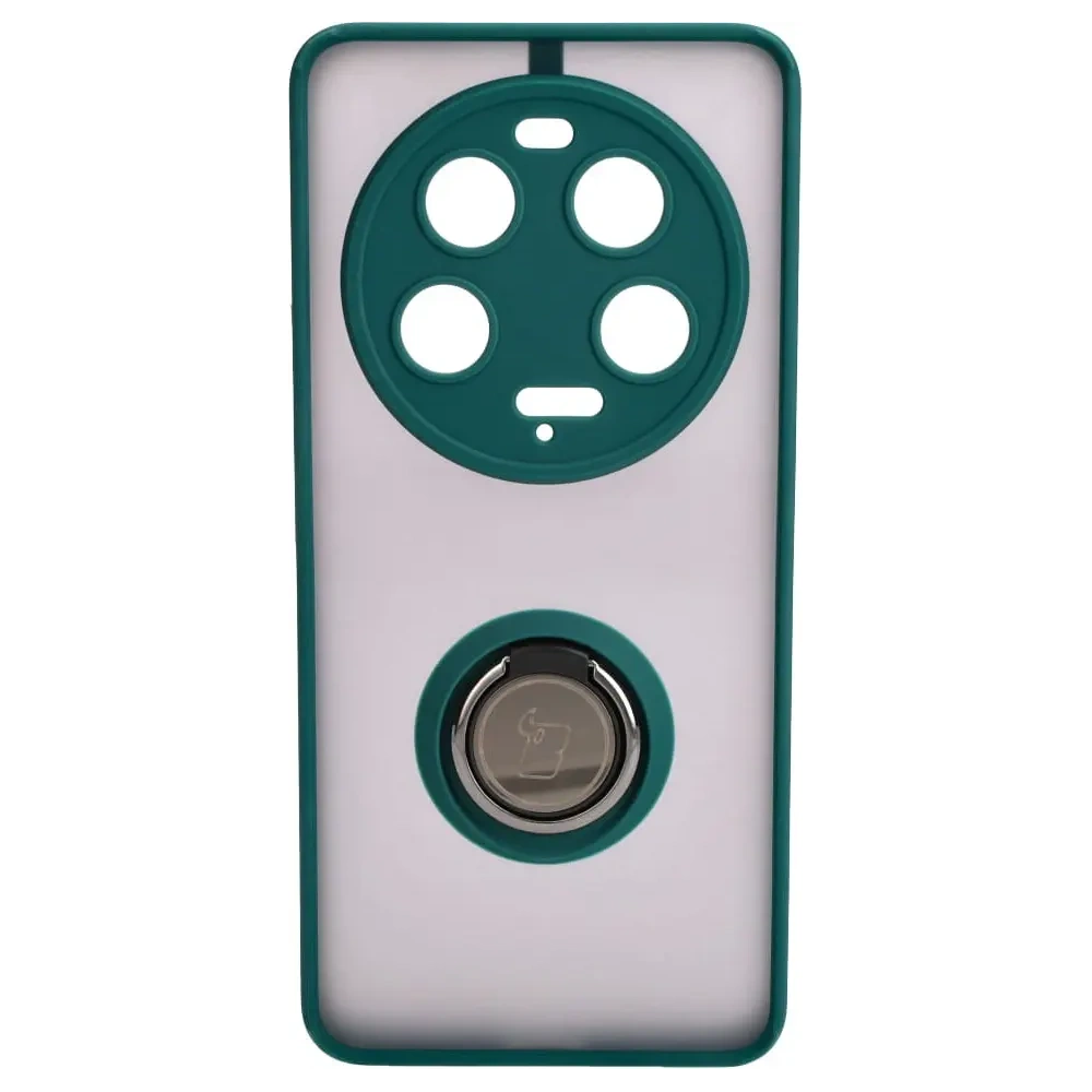 Hurtownia GSM - Bizon Case Hybrid Ring Xiaomi 13 Ultra fumuriu cu un cadru verde închis - BIZ3221 - {ean13} - Hurt