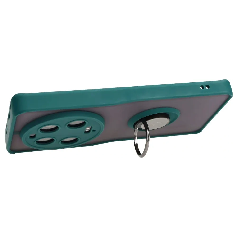 Hurtownia GSM - Bizon Case Hybrid Ring Xiaomi 13 Ultra fumuriu cu un cadru verde închis - BIZ3221 - {ean13} - Hurt