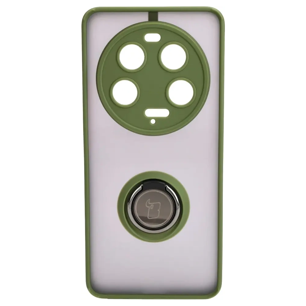 Hurtownia GSM - Bizon Case Hybrid Ring Xiaomi 13 Ultra fumuriu cu un cadru verde - BIZ3222 - {ean13} - Hurt