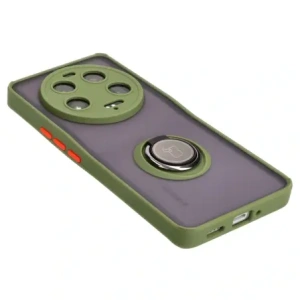 Hurtownia GSM - Bizon Case Hybrid Ring Xiaomi 13 Ultra fumuriu cu un cadru verde - BIZ3222 - {ean13} - Hurt