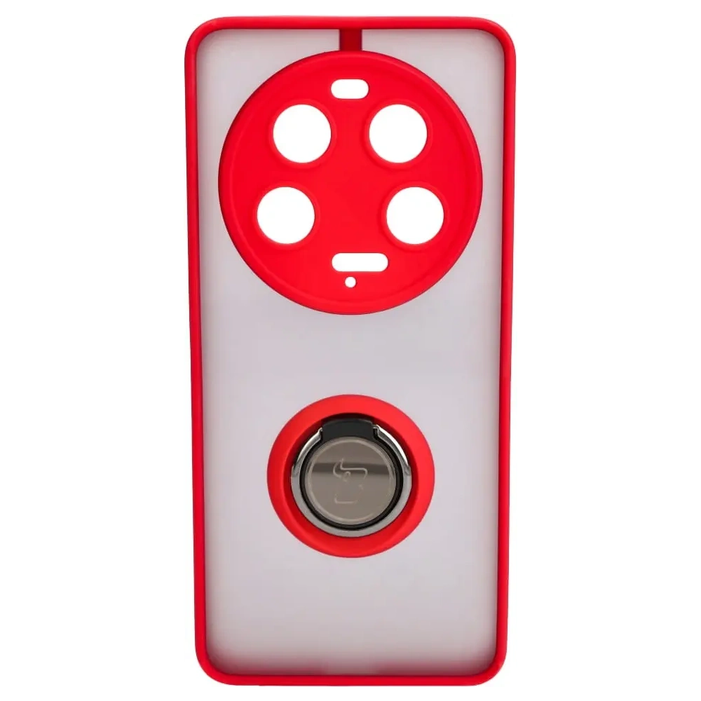 Hurtownia GSM - Bizon Case Hybrid Ring Xiaomi 13 Ultra fumuriu cu un cadru roșu - BIZ3223 - {ean13} - Hurt