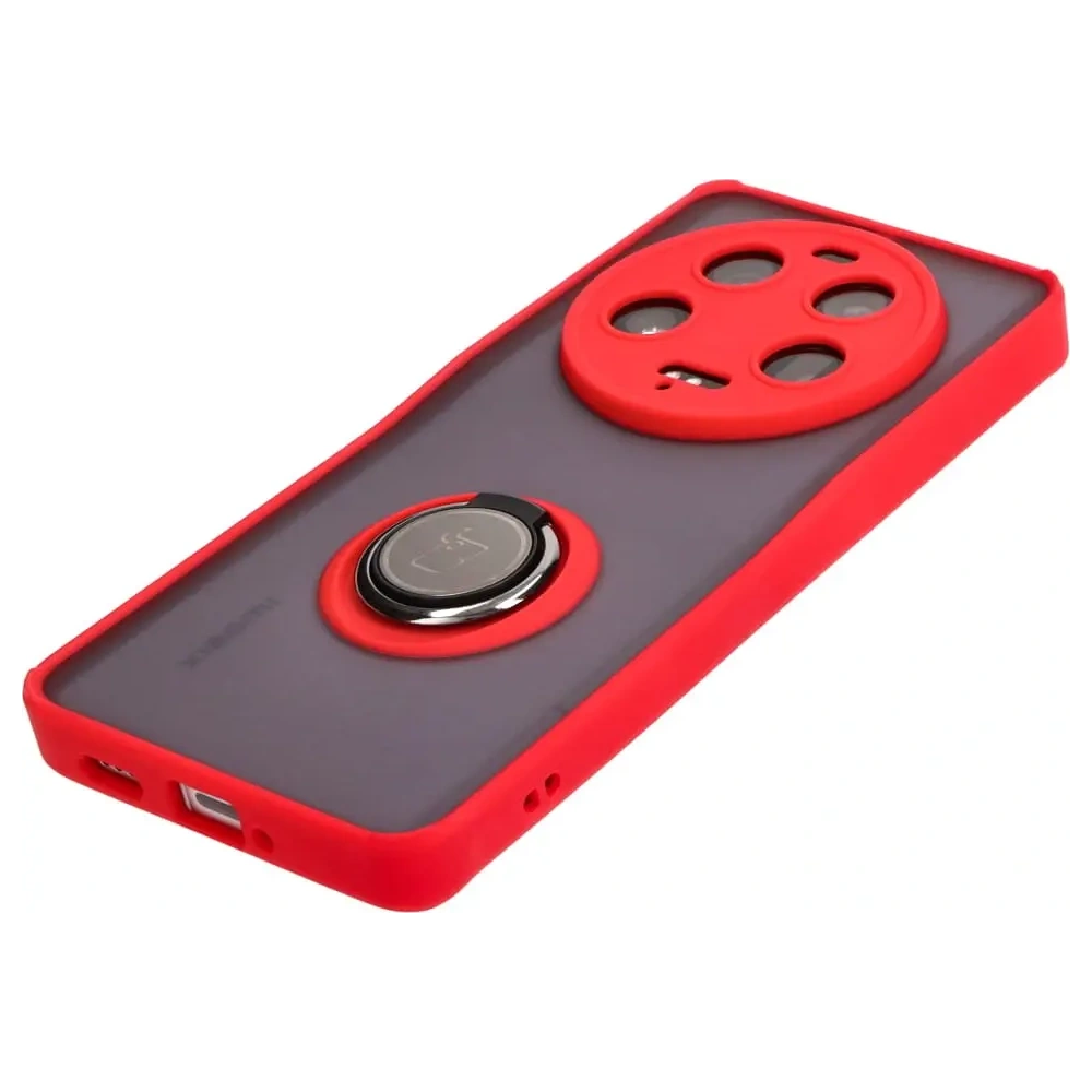 Hurtownia GSM - Bizon Case Hybrid Ring Xiaomi 13 Ultra fumuriu cu un cadru roșu - BIZ3223 - {ean13} - Hurt