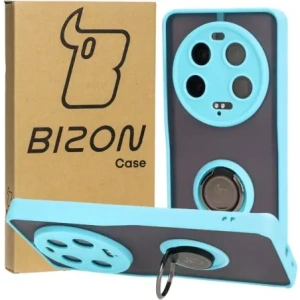 Hurtownia GSM - Bizon Case Hybrid Ring Xiaomi 13 Ultra fumuriu cu un cadru de culoare albastru deschis - BIZ3224 - {ean13} - Hurt