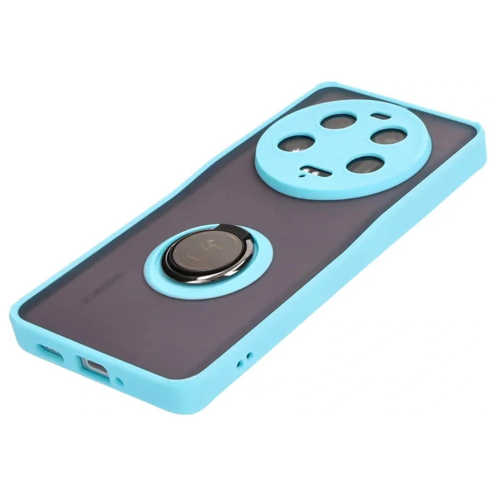 Hurtownia GSM - Bizon Case Hybrid Ring Xiaomi 13 Ultra fumuriu cu un cadru de culoare albastru deschis - BIZ3224 - {ean13} - Hurt
