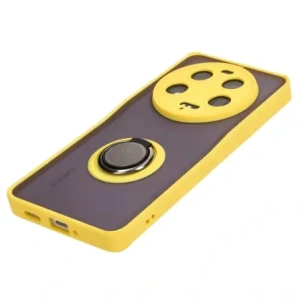 Hurtownia GSM - Bizon Case Hybrid Ring Xiaomi 13 Ultra fumuriu cu un cadru galben - BIZ3225 - {ean13} - Hurt