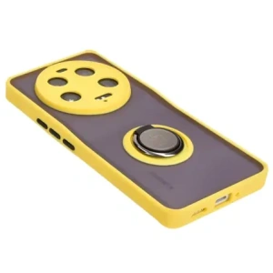 Hurtownia GSM - Bizon Case Hybrid Ring Xiaomi 13 Ultra fumuriu cu un cadru galben - BIZ3225 - {ean13} - Hurt