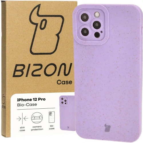 Ekologiczne etui Bizon Bio-Case do Apple iPhone 12 Pro fioletowe