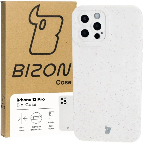 Ekologiczne etui Bizon Bio-Case do Apple iPhone 12 Pro ecru
