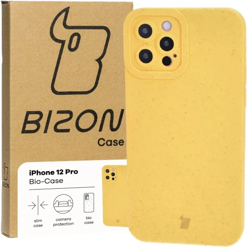 Ekologiczne etui Bizon Bio-Case do Apple iPhone 12 Pro żółte
