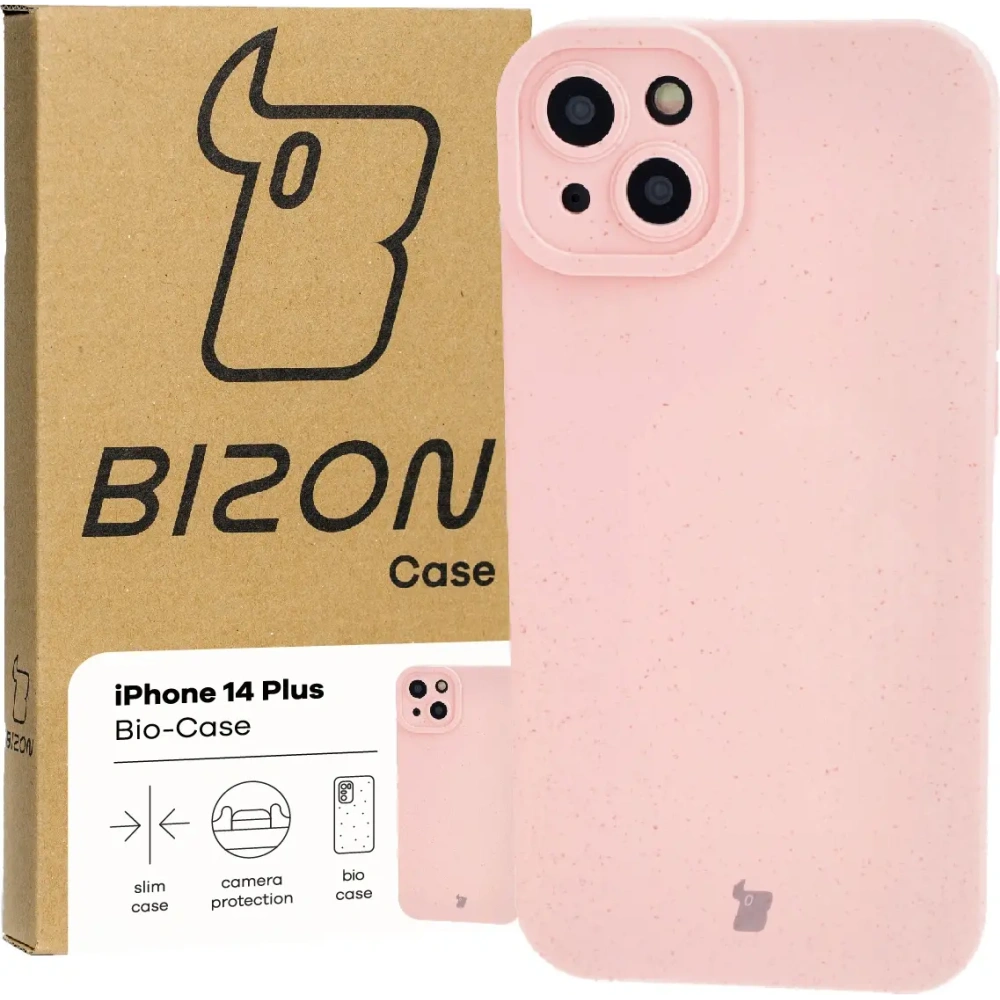 Hurtownia GSM - Ekologické pouzdro Bizon Bio-Case pro Apple iPhone 14 Plus růžové - BIZ3253 - {ean13} - Hurt