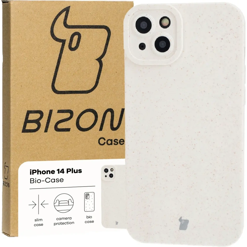 Hurtownia GSM - Ekologické pouzdro Bizon Bio-Case pro Apple iPhone 14 Plus ecru - BIZ3255 - {ean13} - Hurt