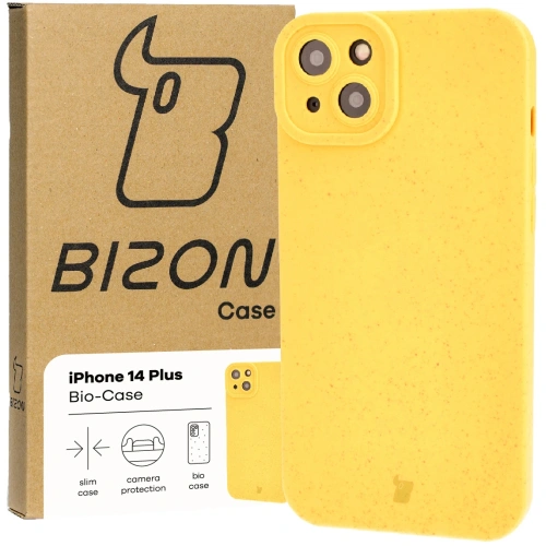 Ekologiczne etui Bizon Bio-Case do Apple iPhone 14 Plus żółte