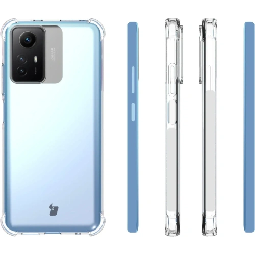 Etui + 2x szkło na ekran + obiektyw Bizon Case Clear Pack do Xiaomi Redmi Note 12S przezroczyste
