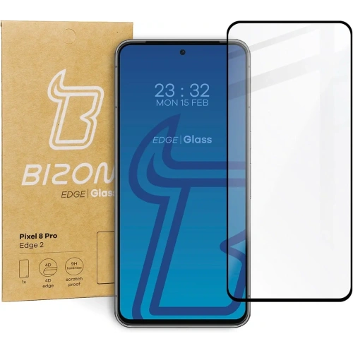 Szkło hartowane Bizon Glass Edge 2 do Pixel 8 Pro czarne