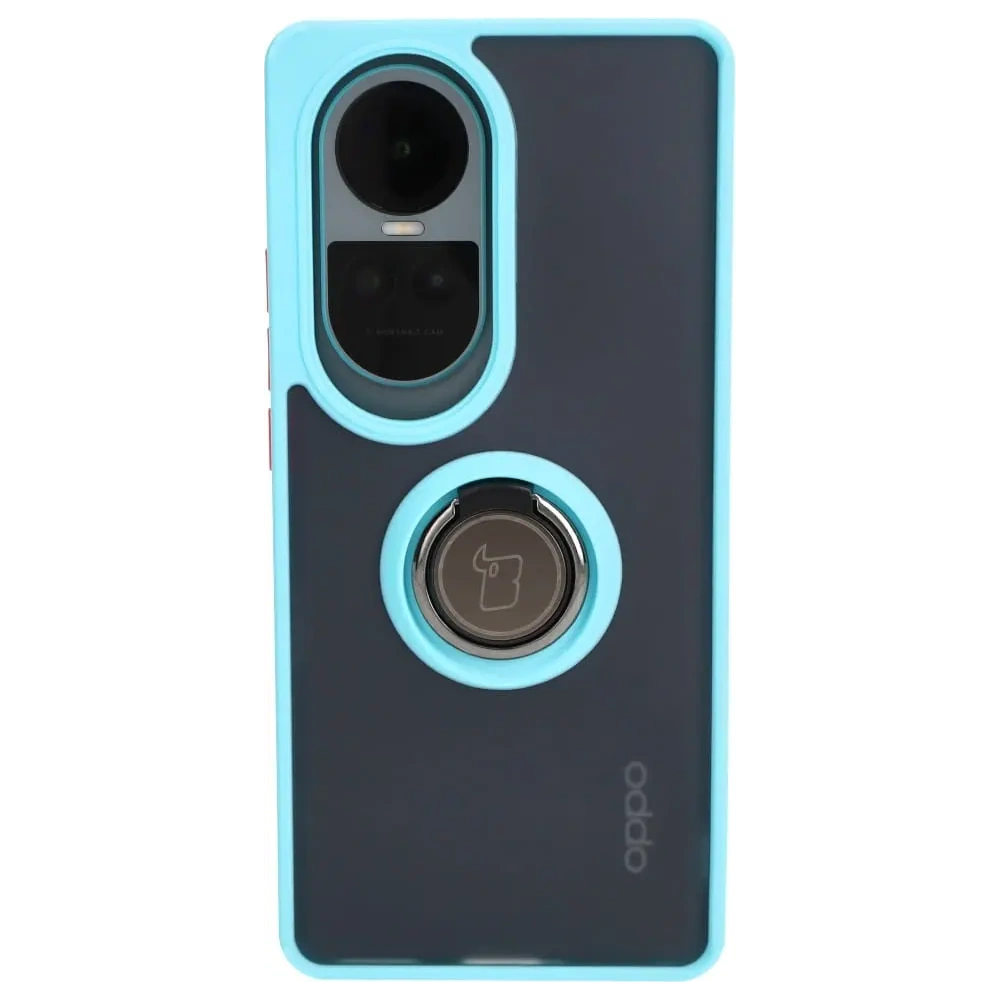 Hurtownia GSM - Bizon Case Hybrid Gyűrű Oppo Reno10 / 10 Pro füstös színben világoskék kerettel - BIZ3288 - {ean13} - Hurt