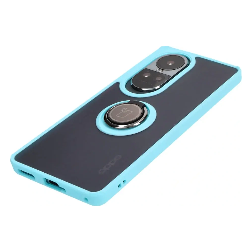 Wholesale Bizon Case Hybrid Ring Oppo Reno10 / 10 Pro smoky with a light blue frame - BIZ3288 - {ean13} - Hurt
