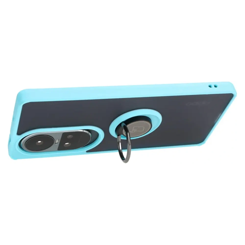 Wholesale Bizon Case Hybrid Ring Oppo Reno10 / 10 Pro smoky with a light blue frame - BIZ3288 - {ean13} - Hurt