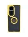 Wholesale Bizon Case Hybrid Ring Oppo Reno10 / 10 Pro smoky with a yellow frame - BIZ3289 - {ean13} - Hurt