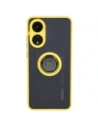 Wholesale Bizon Case Hybrid Ring Oppo A78 4G smoky with a yellow frame - BIZ3295 - {ean13} - Hurt