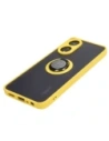 Wholesale Bizon Case Hybrid Ring Oppo A78 4G smoky with a yellow frame - BIZ3295 - {ean13} - Hurt