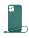 Bizon Case Silikon Magnetic Apple iPhone 12 Pro dunkelgrün