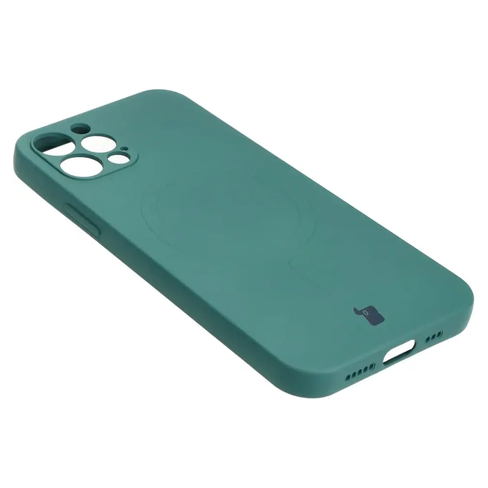 Hurtownia GSM - Etui silikonové s magnetickým kroužkem Bizon Case Silicone Magnetic pro Apple iPhone 12 Pro tmavozelené - BIZ3296 - {ean13} - Hurt