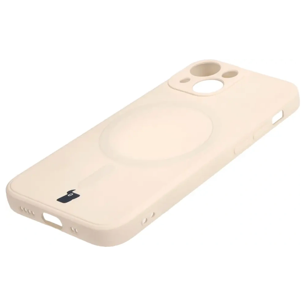 Hurtownia GSM - Etui Bizon Case Silicone MagSafe Sq do Apple iPhone 13 Mini béžové - BIZ3297 - {ean13} - Hurt