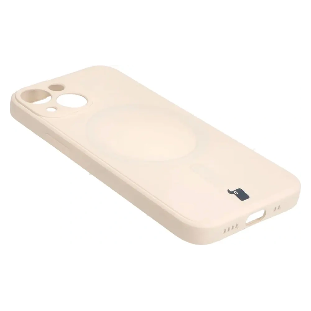 Hurtownia GSM - Etui Bizon Case Silicone MagSafe Sq do Apple iPhone 13 Mini béžové - BIZ3297 - {ean13} - Hurt