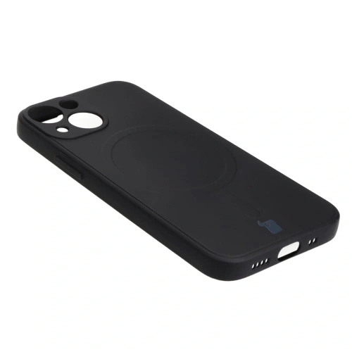 Etui Bizon Case Silicone MagSafe Sq do Apple iPhone 13 Mini czarne