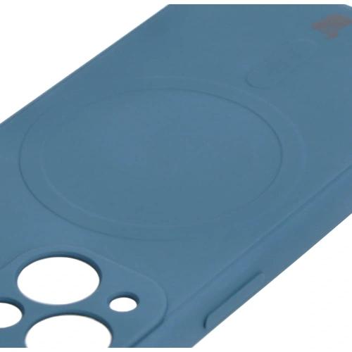 Etui Bizon Case Silicone MagSafe Sq do Apple iPhone 13 Mini granatowe