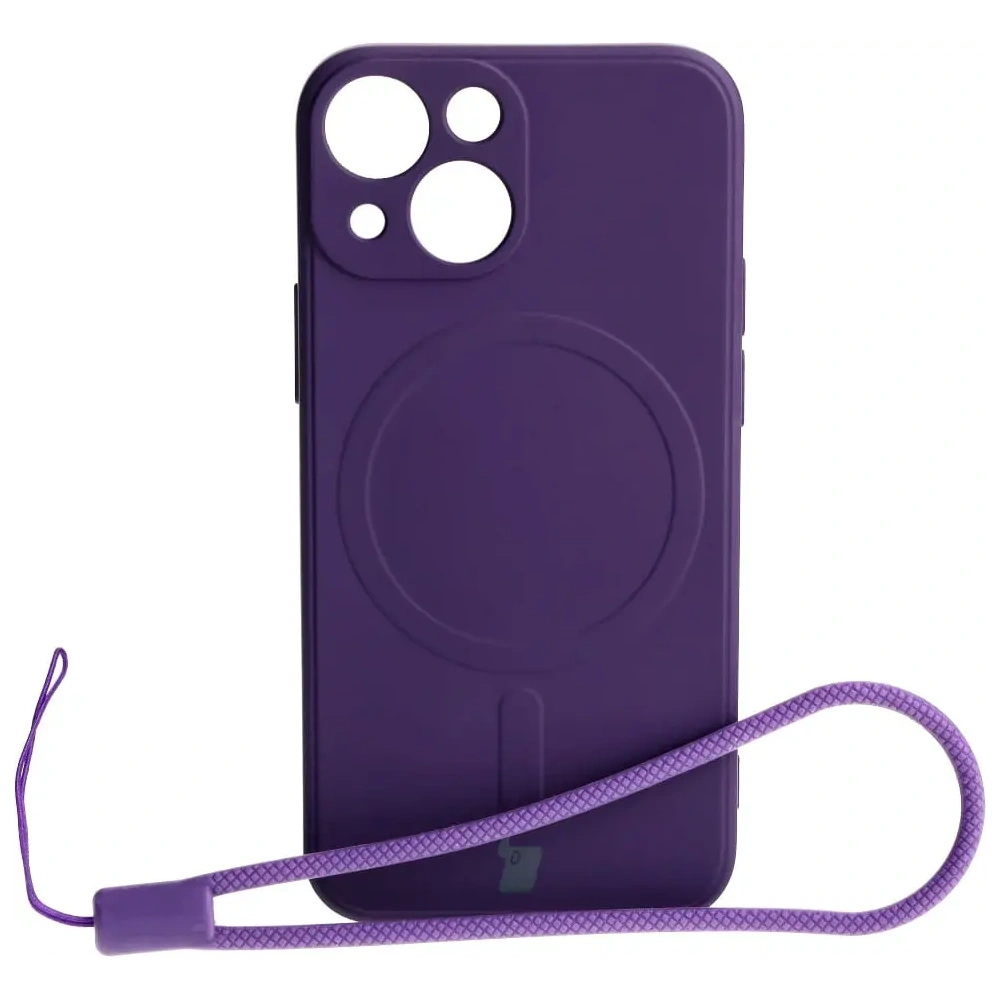 Hurtownia GSM - Etui Bizon Case Silicone MagSafe Sq do Apple iPhone 13 Mini śliwkowe - BIZ3300 - {ean13} - Hurt