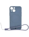 Etui Bizon Case Silicone MagSafe Sq do Apple iPhone 13 Mini szare