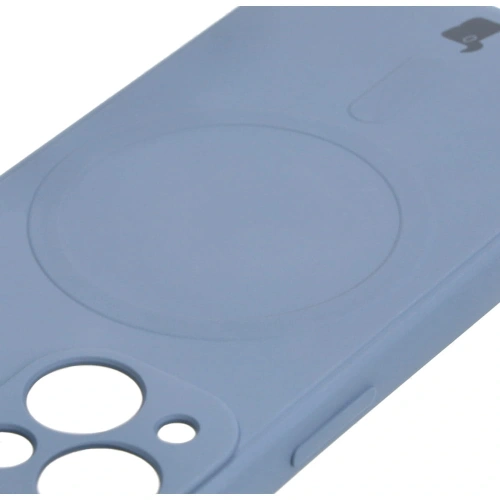 Etui Bizon Case Silicone MagSafe Sq do Apple iPhone 13 Mini szare