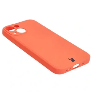 Etui Bizon Case Silicone MagSafe Sq do Apple iPhone 13 Mini marchewkowe
