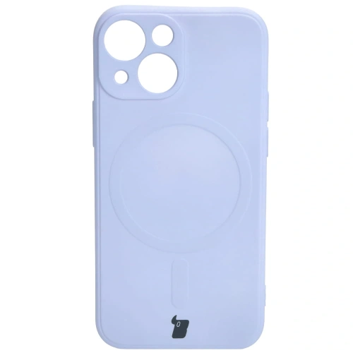 Etui Bizon Case Silicone MagSafe Sq do Apple iPhone 13 Mini jasnofioletowe