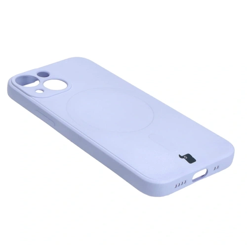 Etui Bizon Case Silicone MagSafe Sq do Apple iPhone 13 Mini jasnofioletowe