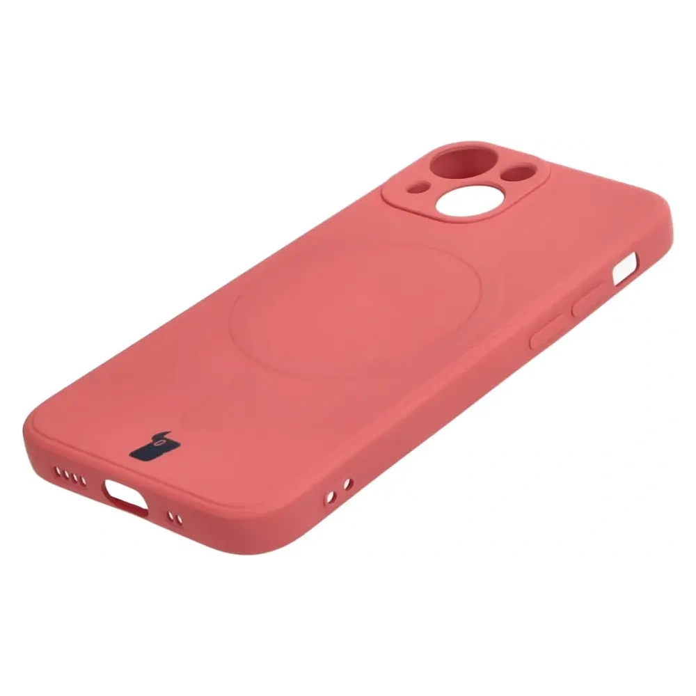Hurtownia GSM - Etui Bizon Case Silicone MagSafe Sq do Apple iPhone 13 Mini brudny róż - BIZ3304 - {ean13} - Hurt