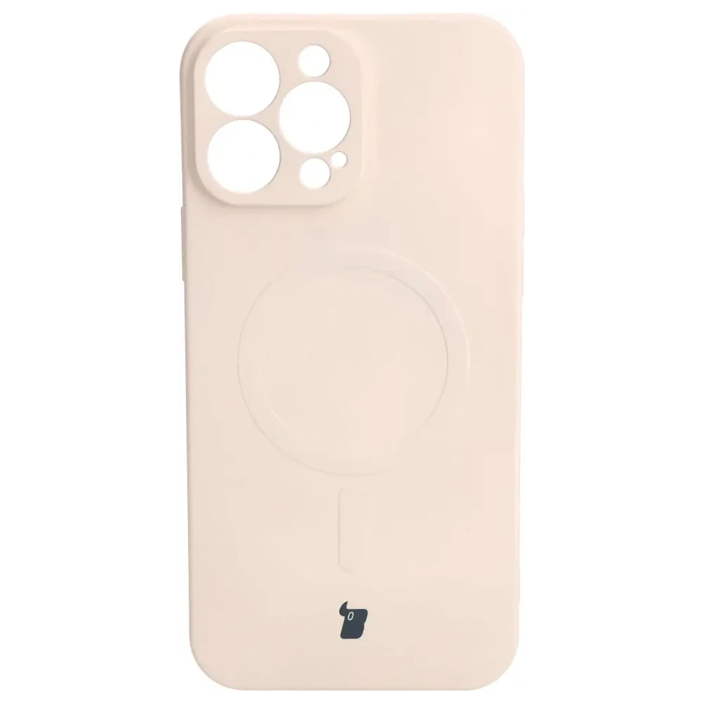Hurtownia GSM - Etui silikonové s magnetickým kroužkem Bizon Case Silicone Magnetic pro Apple iPhone 13 Pro Max béžové - BIZ3305 - {ean13} - Hurt