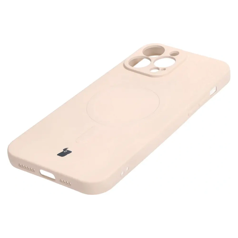 Hurtownia GSM - Etui silikonové s magnetickým kroužkem Bizon Case Silicone Magnetic pro Apple iPhone 13 Pro Max béžové - BIZ3305 - {ean13} - Hurt