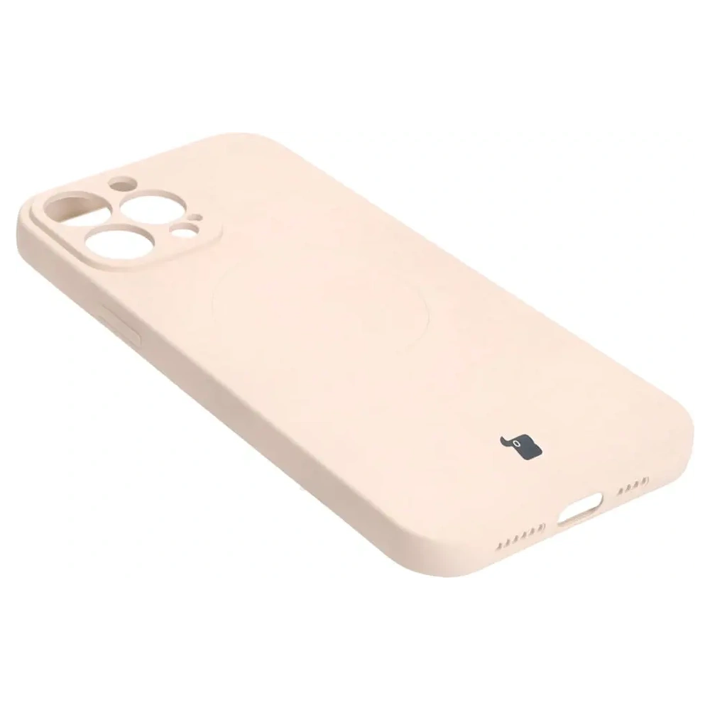 Hurtownia GSM - Etui silikonové s magnetickým kroužkem Bizon Case Silicone Magnetic pro Apple iPhone 13 Pro Max béžové - BIZ3305 - {ean13} - Hurt