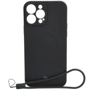 Hurtownia GSM - Etui silikonové s magnetickým kroužkem Bizon Case Silicone Magnetic pro Apple iPhone 13 Pro Max černé - BIZ3306 - {ean13} - Hurt