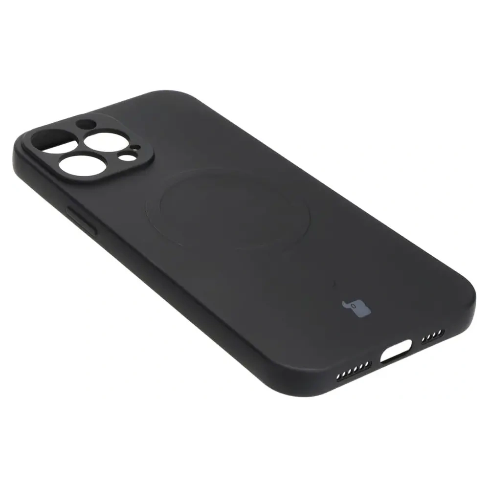Hurtownia GSM - Etui silikonové s magnetickým kroužkem Bizon Case Silicone Magnetic pro Apple iPhone 13 Pro Max černé - BIZ3306 - {ean13} - Hurt